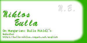 miklos bulla business card